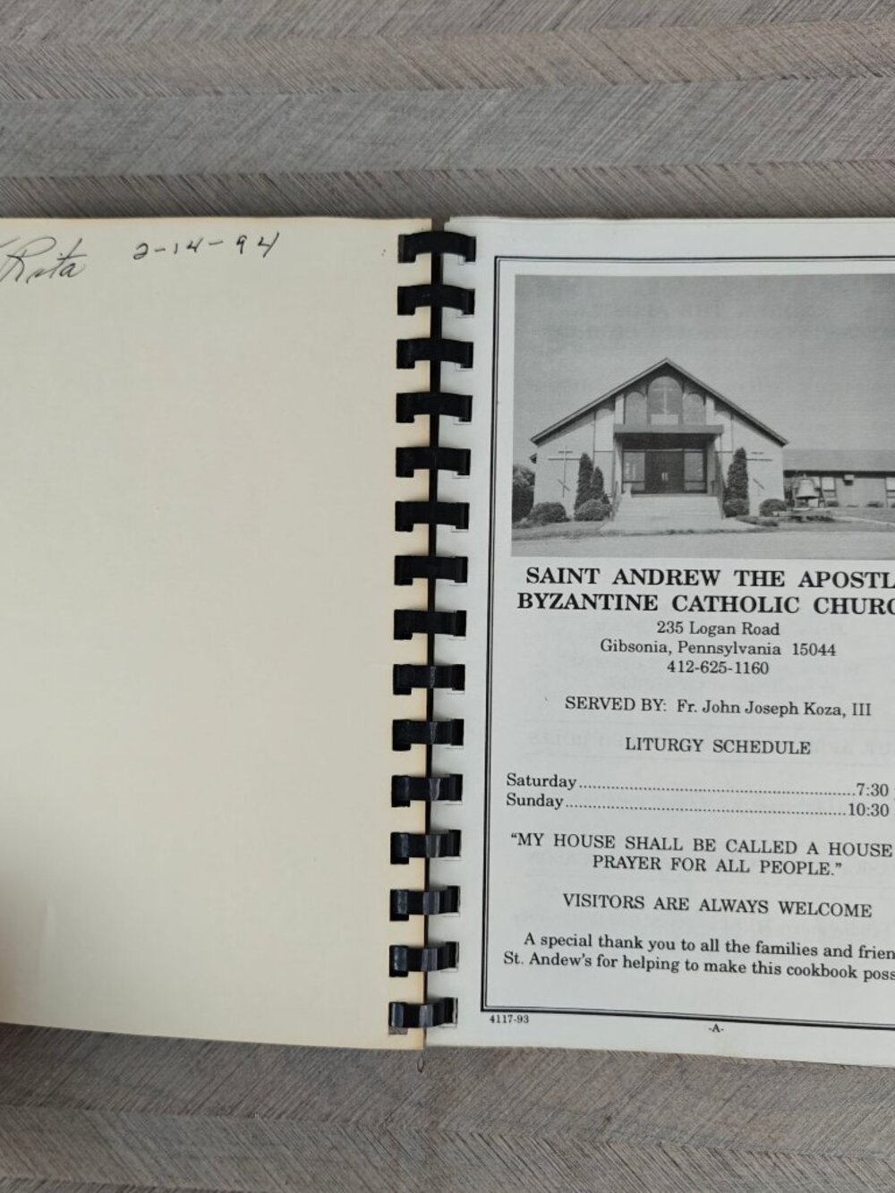 Cooking Capers II Ethnic Recipes 1994 Cookbook St. Andrew Byzantine Church - Picture 3 of 6